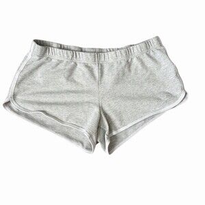 Hollister Dolphin Runner Shorts Womens M Heather Gray Low Rise White Trim
